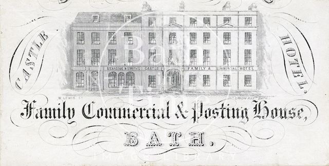 Castle Hotel, Northgate Street, Bath 1856