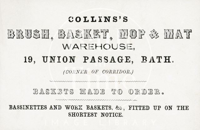 Collins's 19, Union Passage, Bath c.1866