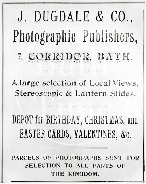 J. Dugdale & Co., 7, Corridor, Bath 1862