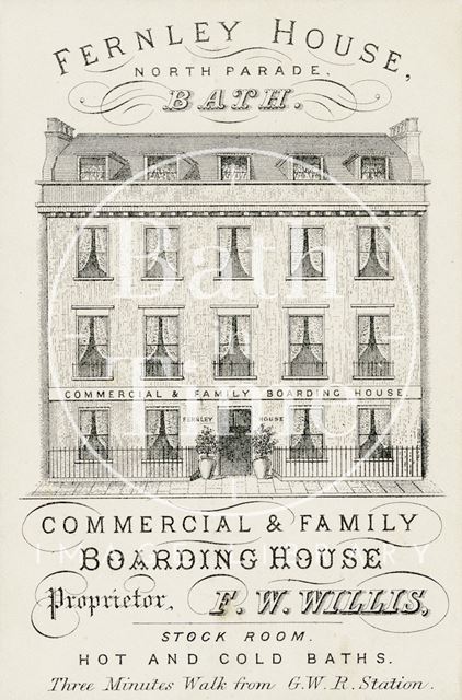 Fernley House, North Parade, Bath c.1880