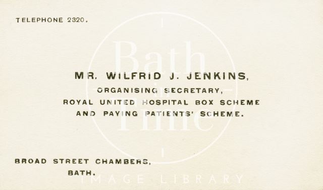 Wilfrid J. Jenkins, Broad Street Chambers, Bath c.1950