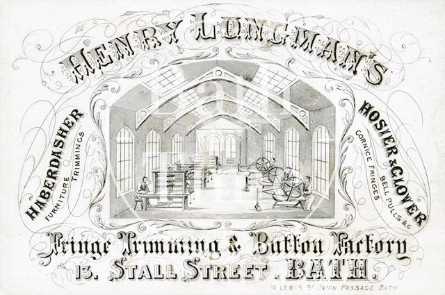 Henry Longman, 13, Stall Street, Bath c.1858