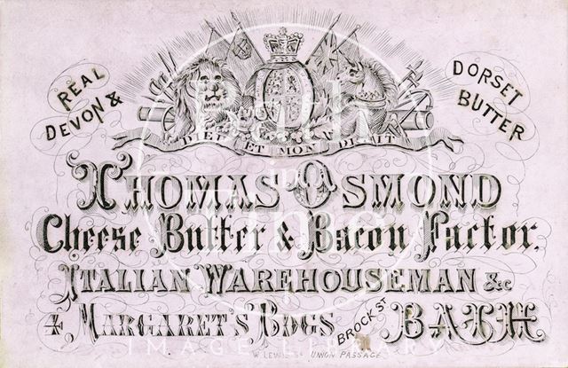 Thomas Osmond, 4, Margaret's Buildings, Brock Street, Bath c.1858