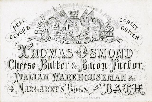 Thomas Osmond, 4, Margaret's Buildings, Brock Street, Bath c.1858