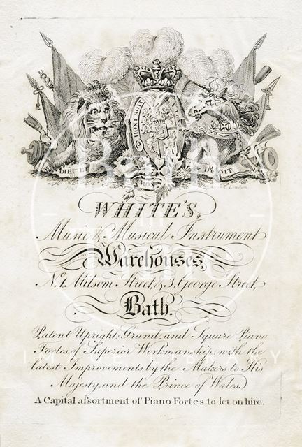 White's, 1, Milsom Street & 3, George Street, Bath 1824