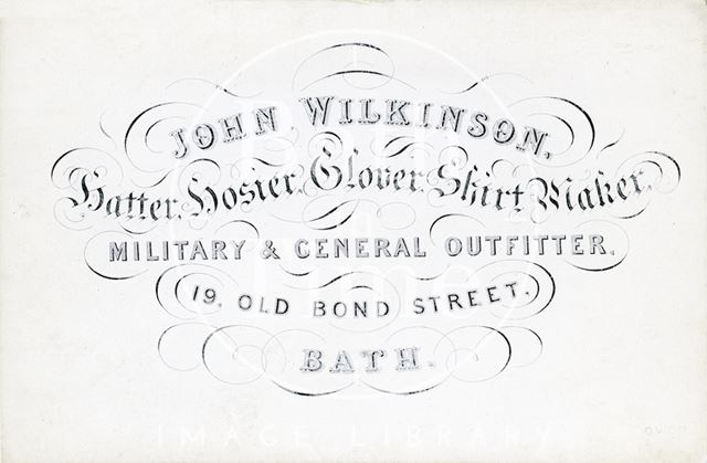 John Wilkinson, 19, Old Bond Street, Bath c.1852