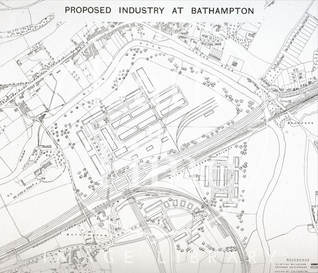 Proposed Industry at Bathampton 1945