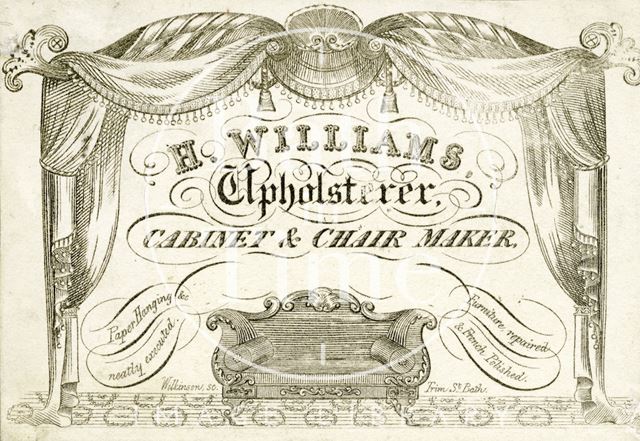 H. Williams, Trim Street, Bath 1829