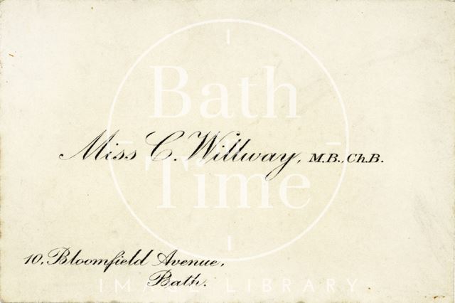 C. Willway, 10, Bloomfield Avenue, Bath c.1920