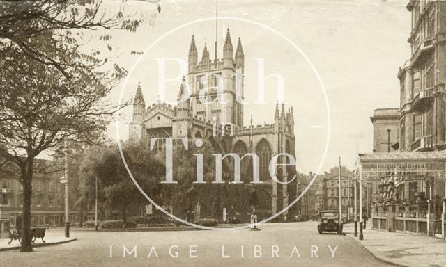 Bath Abbey, viewed from Orange Grove c.1940