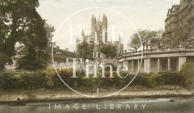 Bath Abbey, viewed from Parade Gardens c.1940