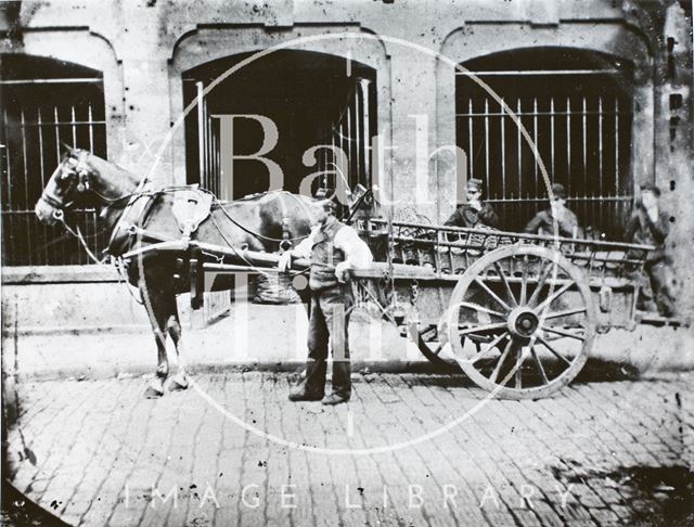 The wholesale vegetable market, Newmarket Row, Bath c.1890