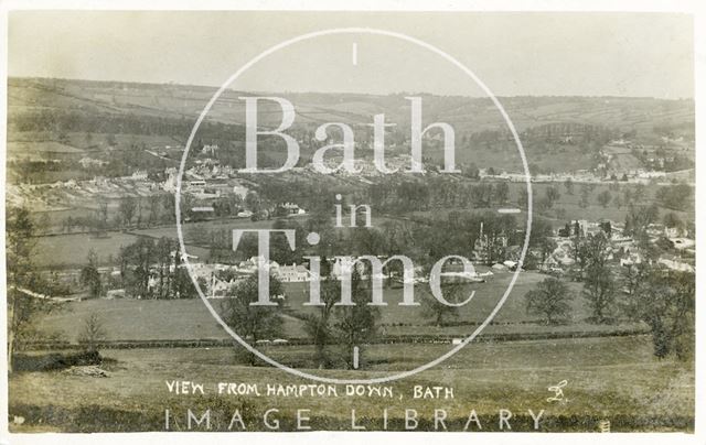 View of Bathampton and Batheaston from Bathampton Down c.1905