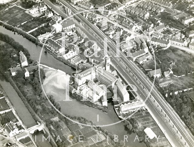 Aerial view of Carr's Mills, Twerton, Bath 1930