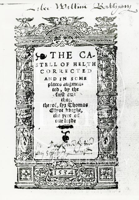 The Castell of Helth Corrected, First Edition 1534