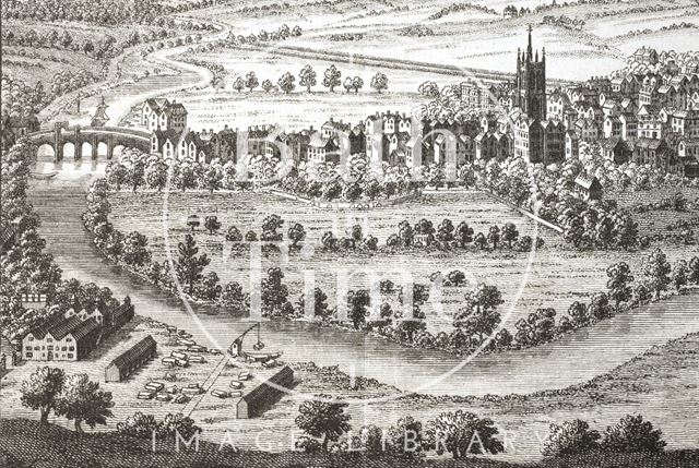 A Perspective View of the City of Bath 1758 - detail