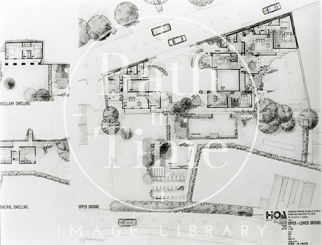 Plan of proposed house at Crowe Hall, Bath 1991