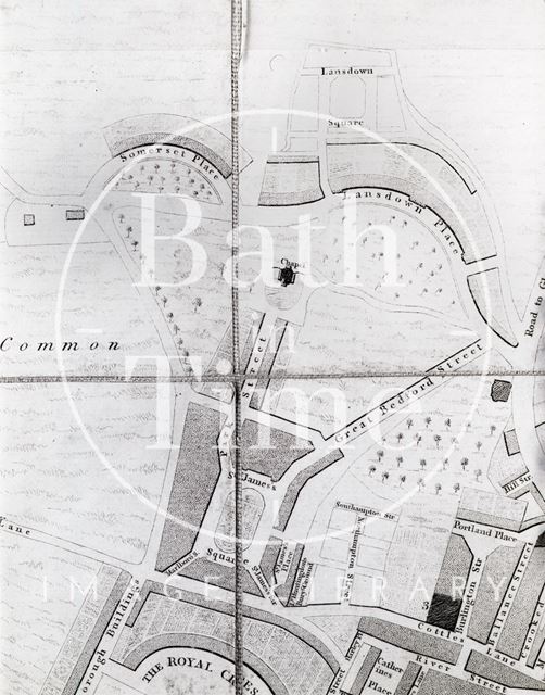 Detail from a New and Accurate Plan of the City of Bath to the present year 1793