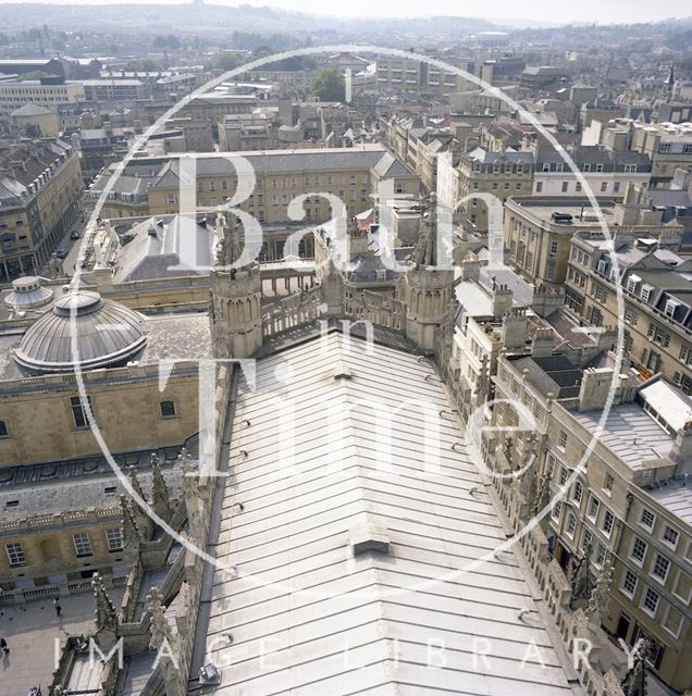 View from the top of Bath Abbey tower 1982