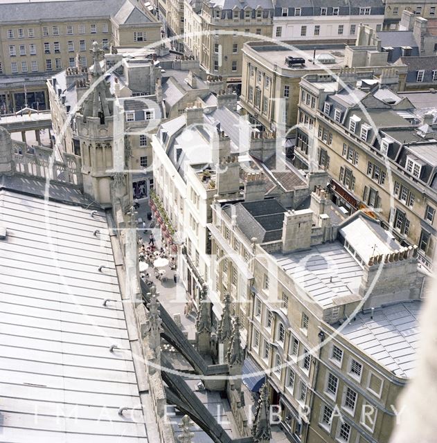 View from the top of Bath Abbey tower 1982