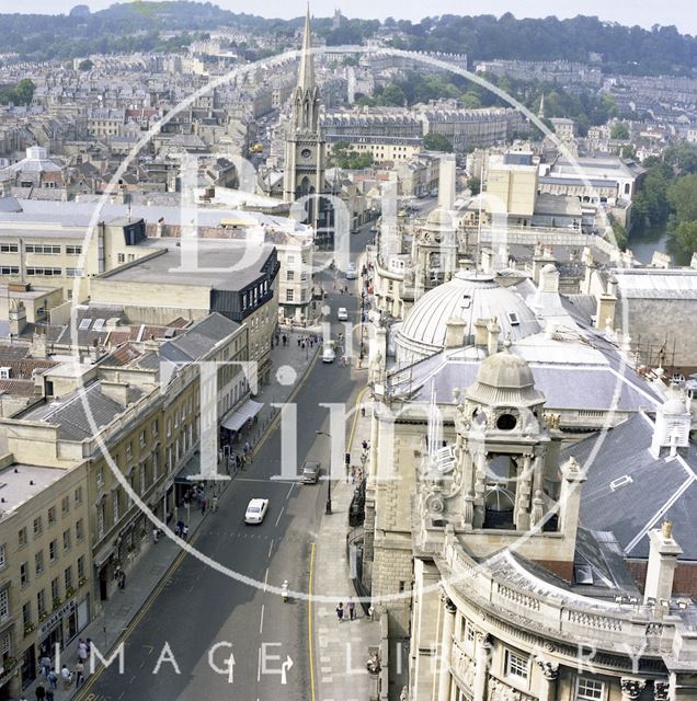 View from the top of Bath Abbey tower 1982