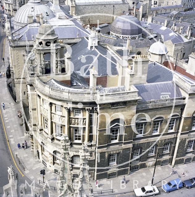 View from the top of Bath Abbey tower 1982