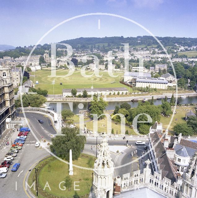 View from the top of Bath Abbey tower 1982