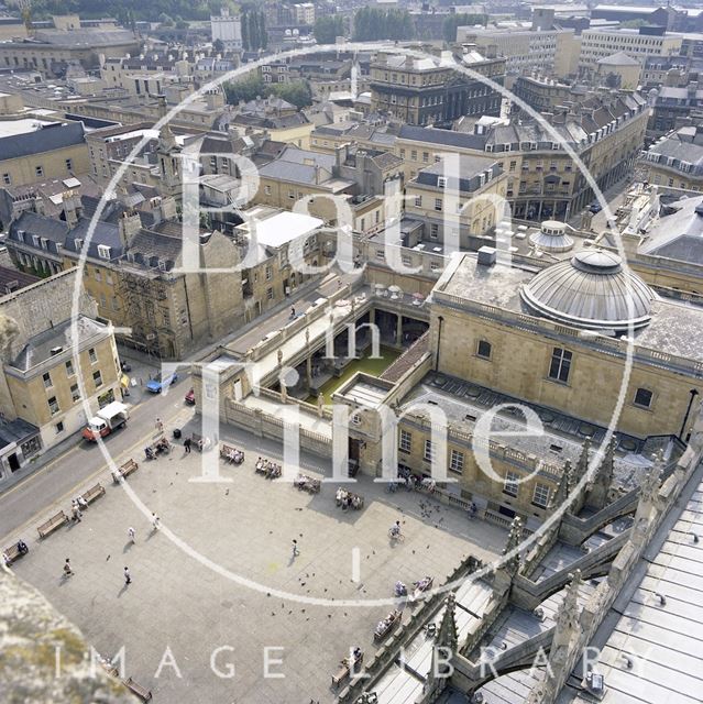 View from the top of Bath Abbey tower 1982