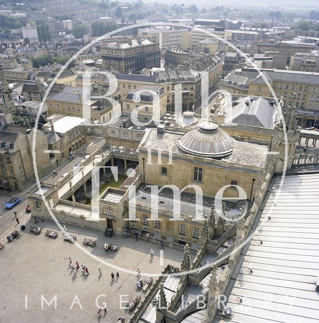 View from the top of Bath Abbey tower 1982