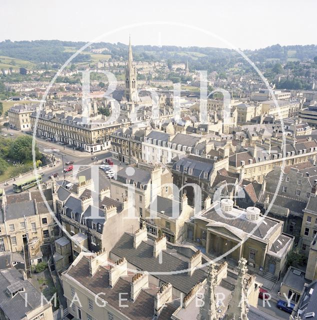 View from the top of Bath Abbey tower 1982