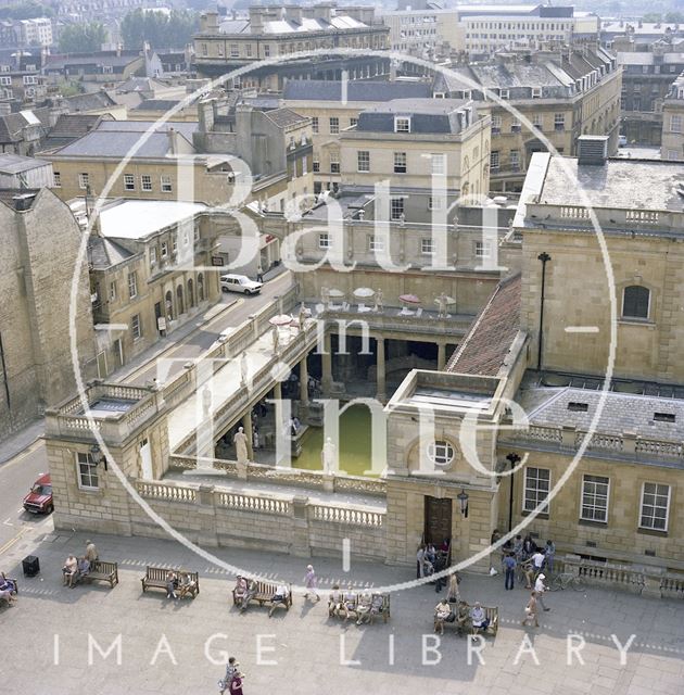 View from the top of Bath Abbey tower 1982