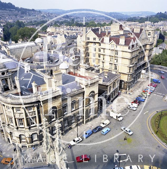 View from the top of Bath Abbey tower 1982