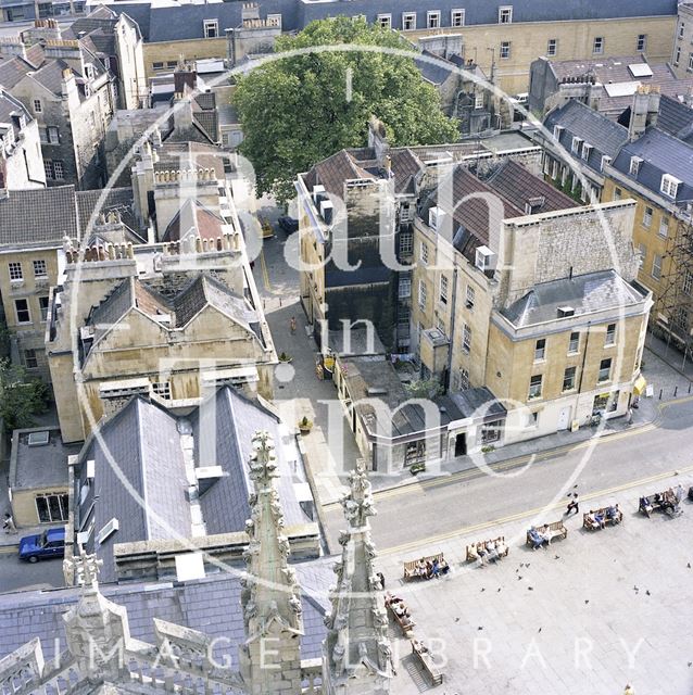 View from the top of Bath Abbey tower 1982