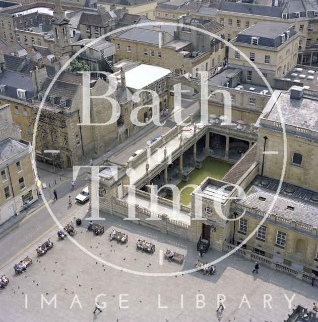 View from the top of Bath Abbey tower 1982