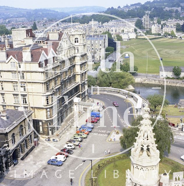 View from the top of Bath Abbey tower 1982