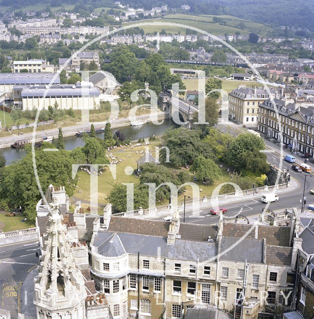 View from the top of Bath Abbey tower 1982