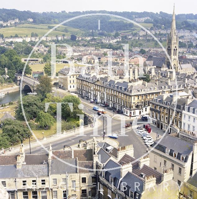 View from the top of Bath Abbey tower 1982