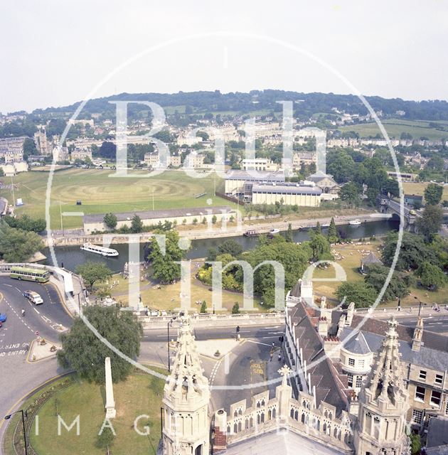 View from the top of Bath Abbey tower 1982