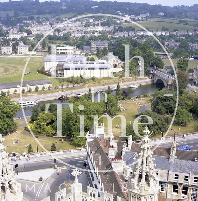 View from the top of Bath Abbey tower 1982