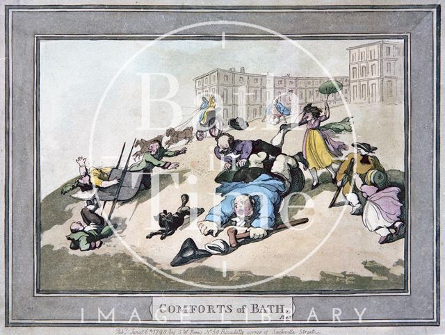 Comforts of Bath, Plate 12. Royal Crescent 1798