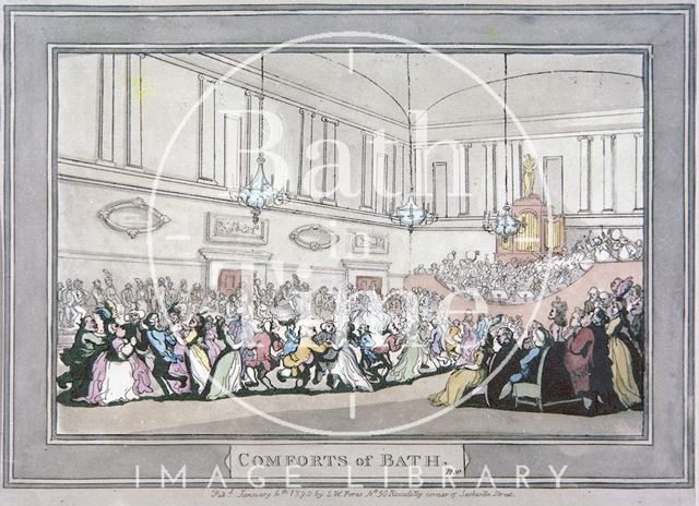 Comforts of Bath, Plate 10. The Upper Assembly Rooms 1798