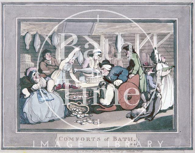 Comforts of Bath, Plate 4. The Fish Market 1798