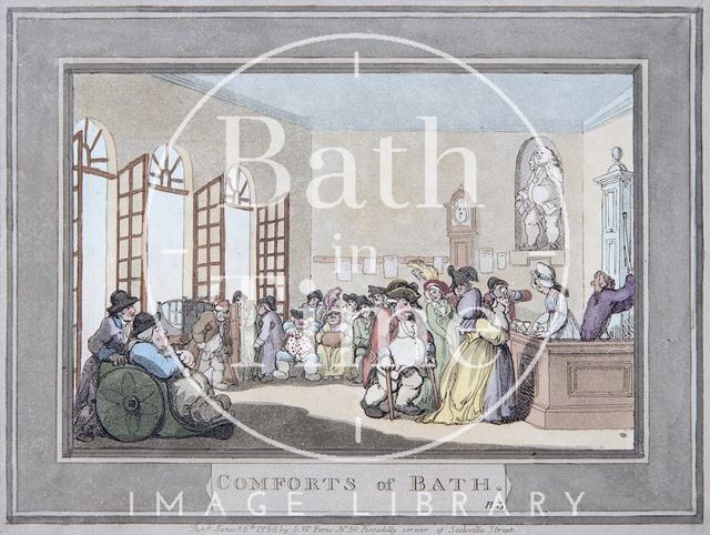 Comforts of Bath, Plate 3. The Pump Room 1798