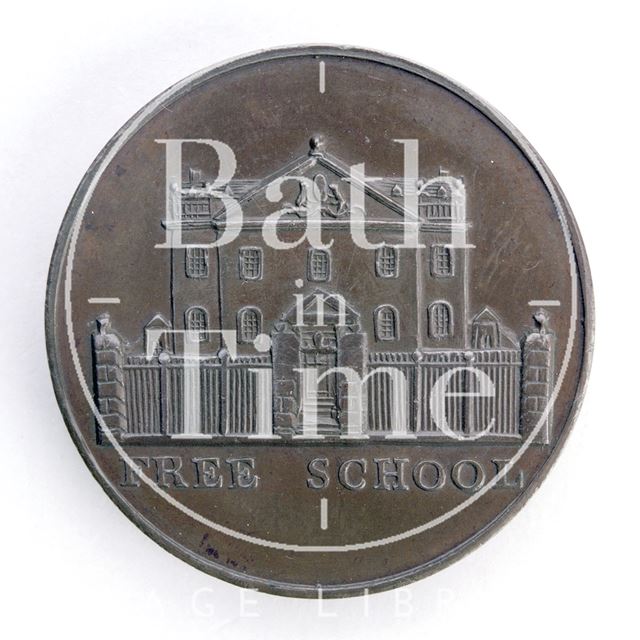 Bath token of the Free School, King Edward's, Broad Street c.1797-1798