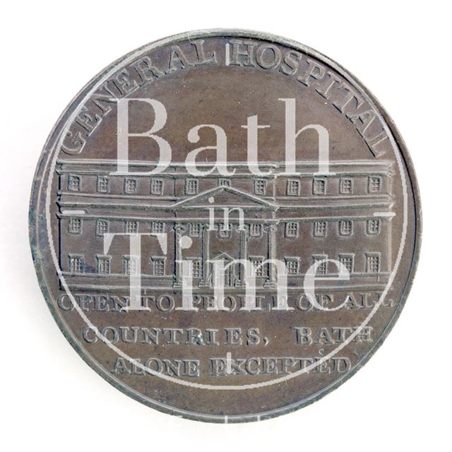 Bath token of the General Hospital - Mineral Hospital, Upper Borough Walls c.1797-1798