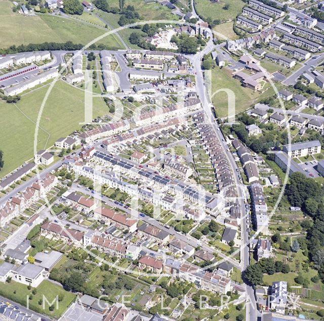 Aerial view of Larkhall, Bath c.1982