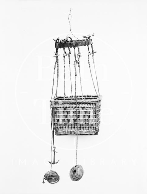 Detail of the basket from a hot air balloon from the time of Patrick Alexander c.1902