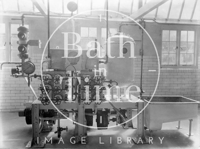 A strange contraption showing valves and a tank and Bath c.1904