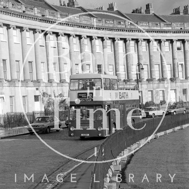 A Regency Tours bus on Royal Crescent, Bath c.1990