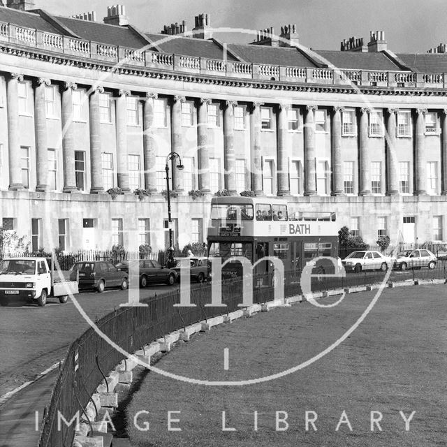 A Regency Tours bus on Royal Crescent, Bath c.1990